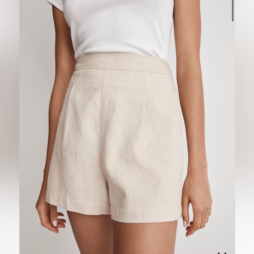 Madewell Clean Pull-On Shorts in Linen-Cotton S